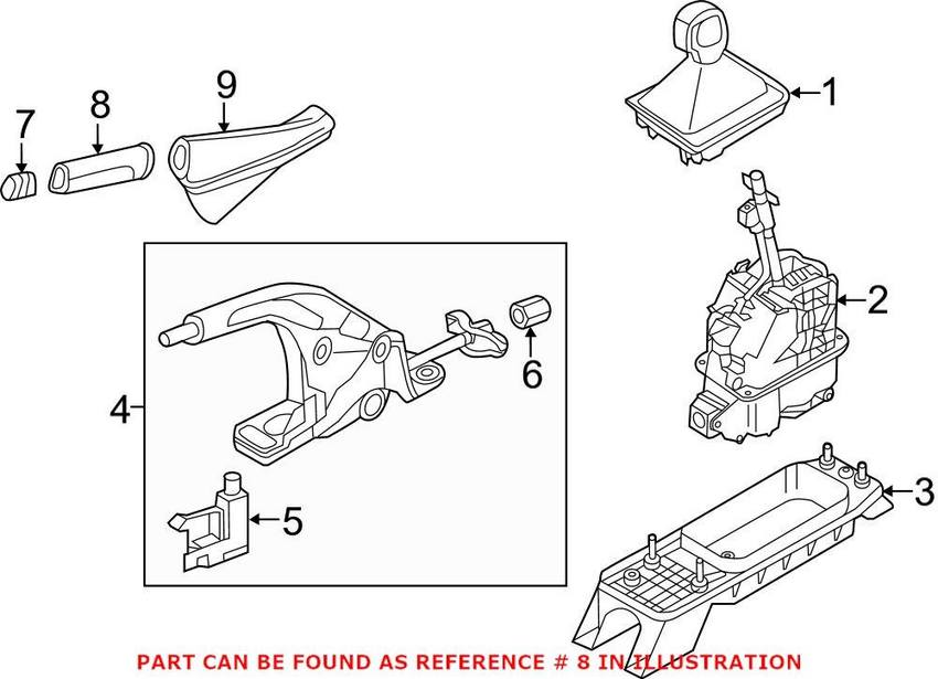 VW Parking Brake Pedal Release Handle 5GM711503BKLA